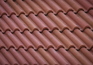 brown roof tiles in close up photography