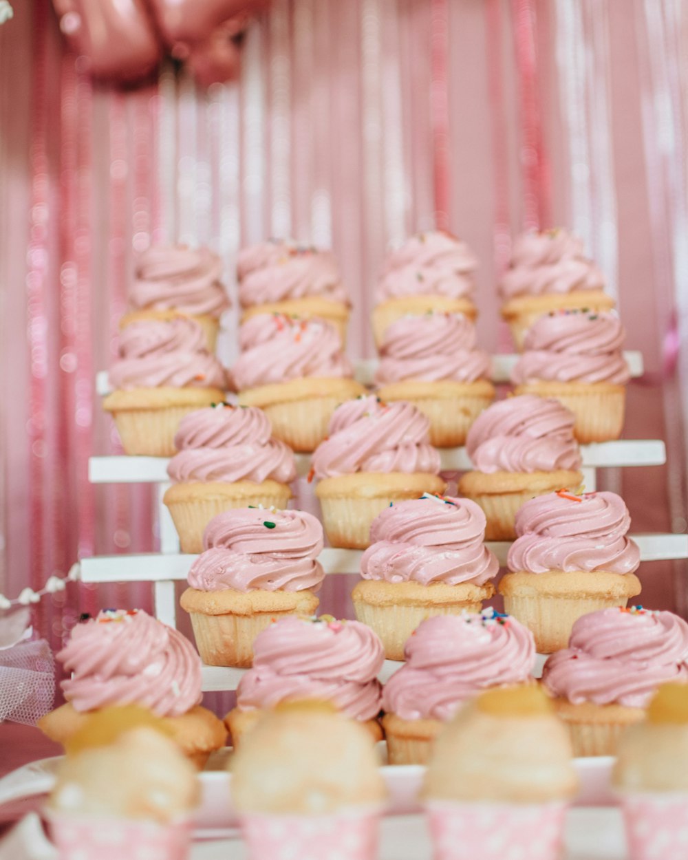 pink and yellow ice cream