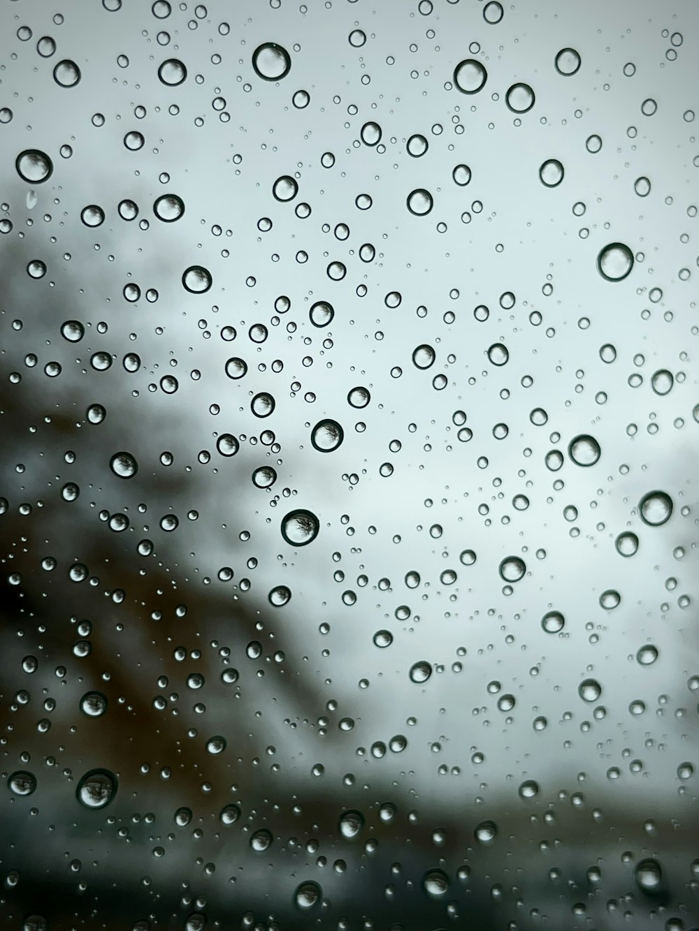 water droplets on glass panel