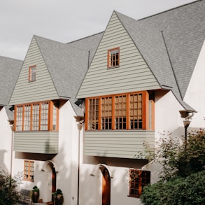 white and brown wooden house