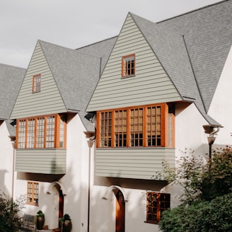 white and brown wooden house