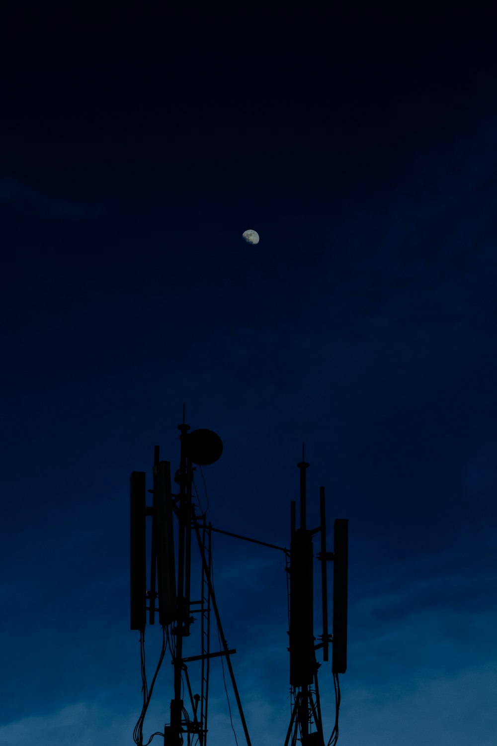 full moon over the clouds