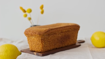 brown bread on white table