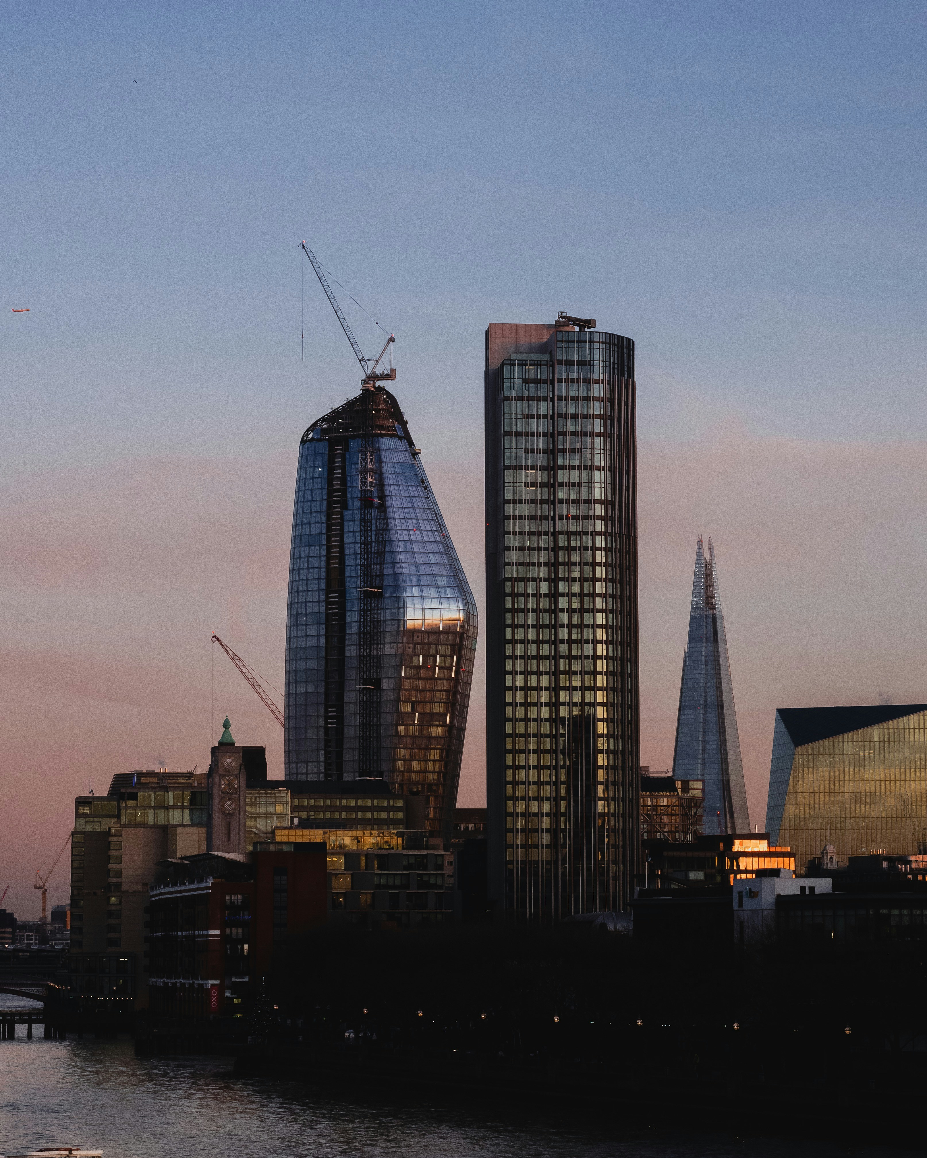 high rise building during sunset