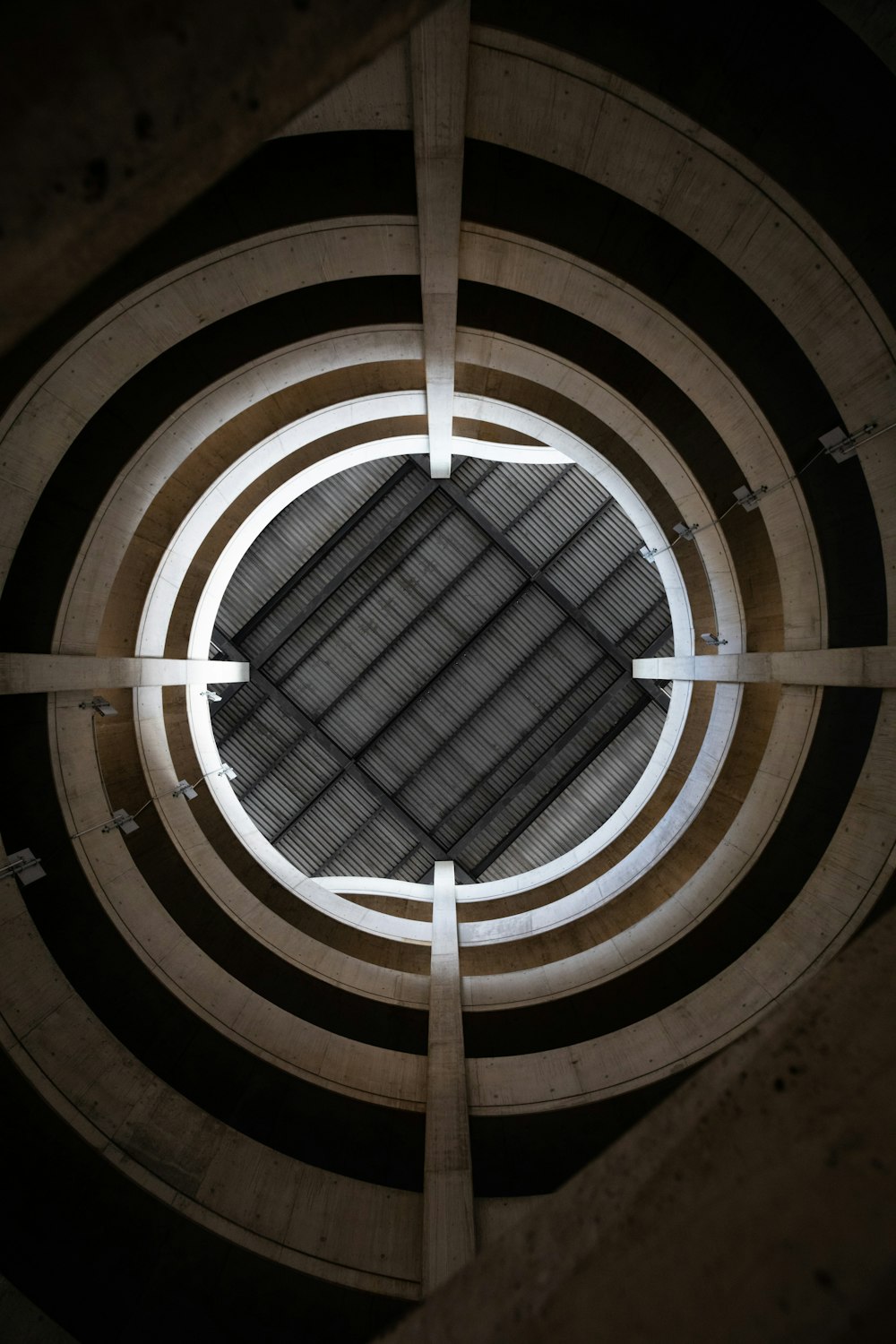 low angle photography of brown concrete building