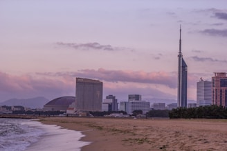 city skyline under white clouds during daytime