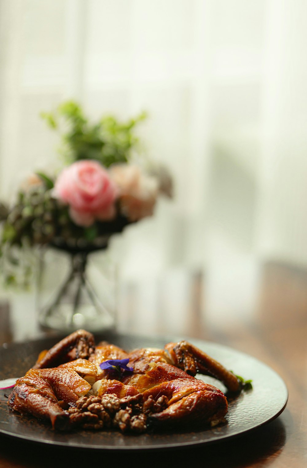 cooked food on white ceramic plate