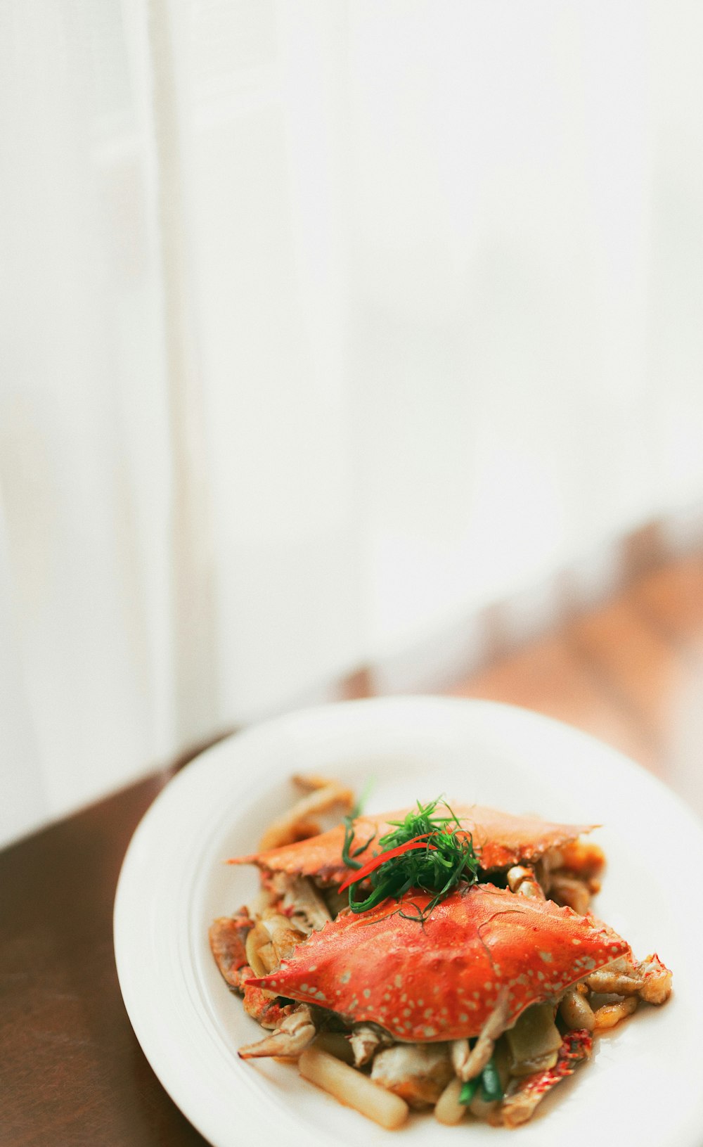 cooked food on white ceramic plate