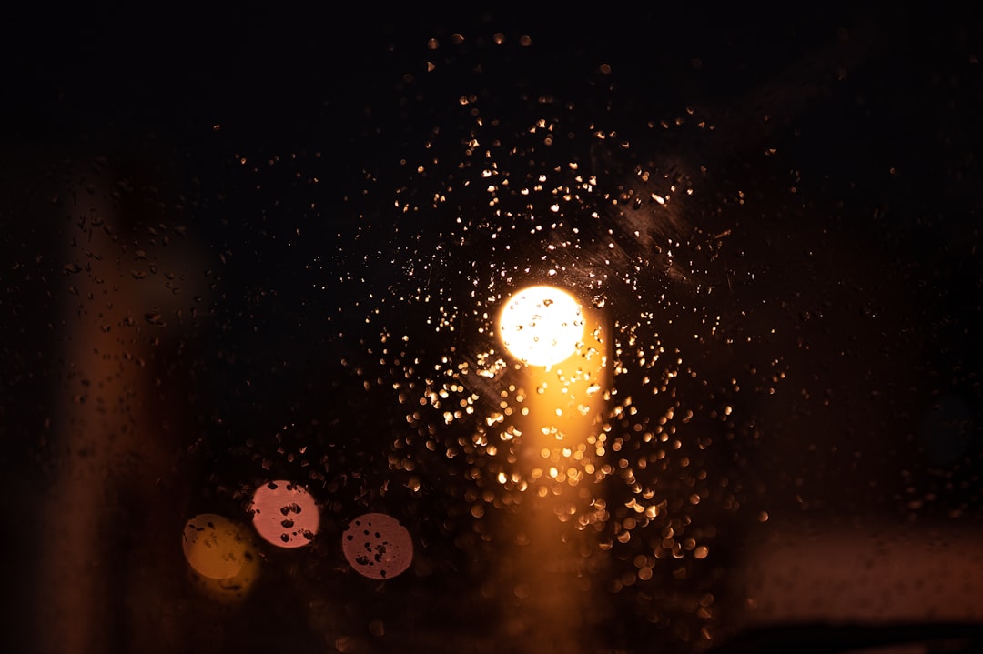 water droplets on glass window