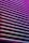 Horizontal blinds are illuminated by vibrant neon colors, creating a striking contrast between the shades of purples, pinks, and blues. The light casts colorful reflections and shadows across the blinds, giving them an abstract, modern appearance.