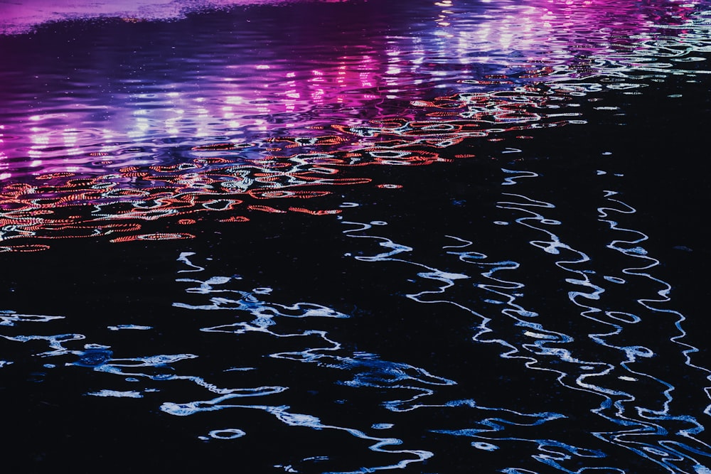 body of water during night time