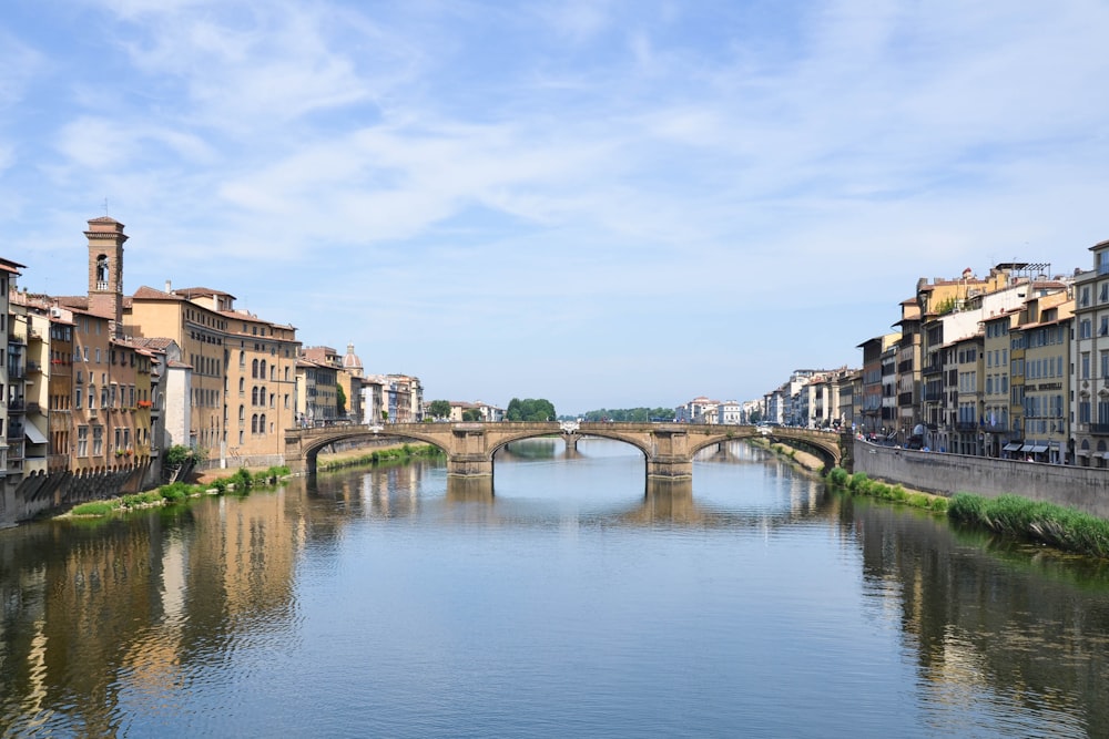 river between concrete buildings under blue sky during daytime