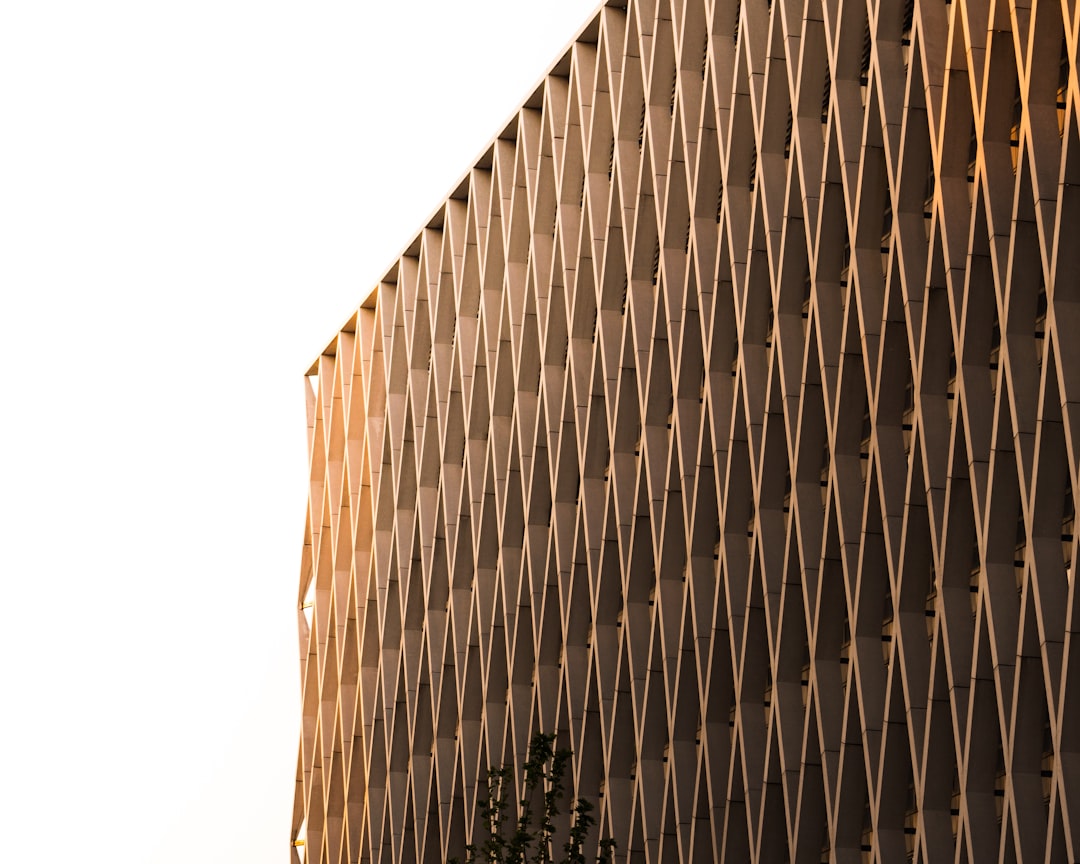 black and white concrete building