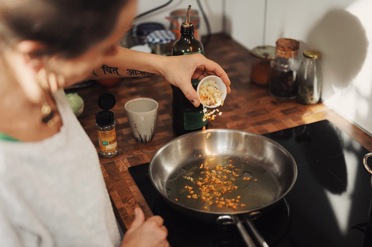 Hands preparing fresh ingredients together for a family meal