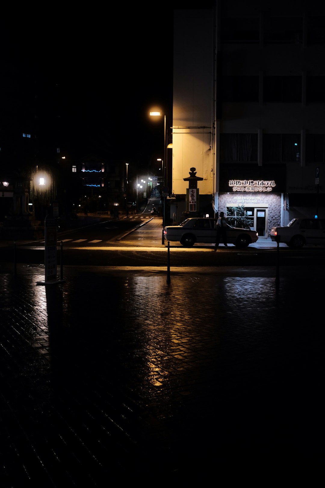 cars on road during night time