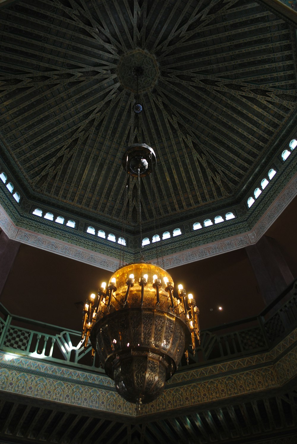 gold and black dome ceiling