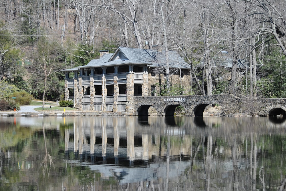 brown concrete building near river during daytime