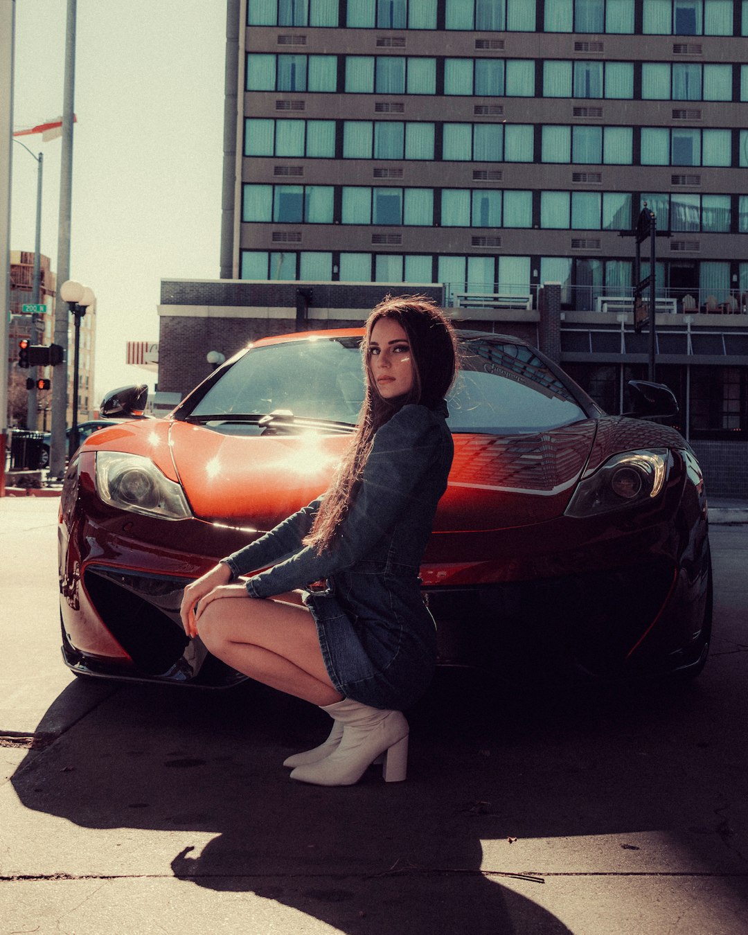 Girl posing next to a McLaren
instagram: @liferondeau
model: @kaleamorgan_