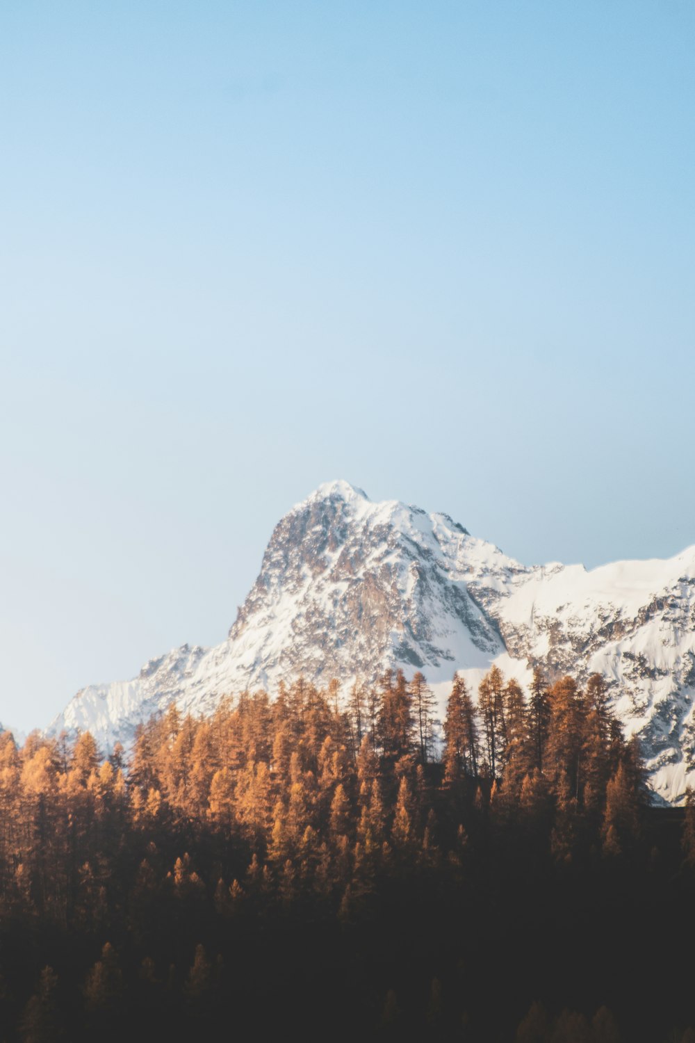 snow covered mountain during daytime