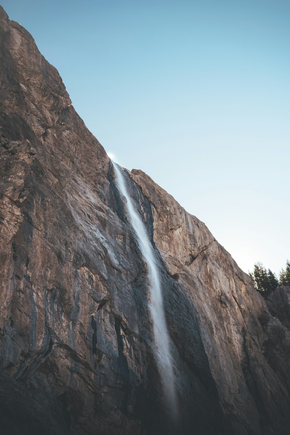 waterfalls under blue sky during daytime