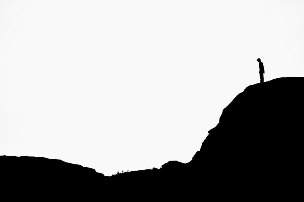 silhouette of mountain during daytime