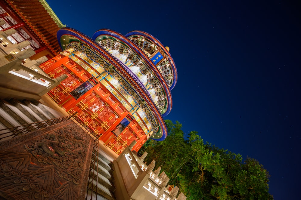 high rise building during night time