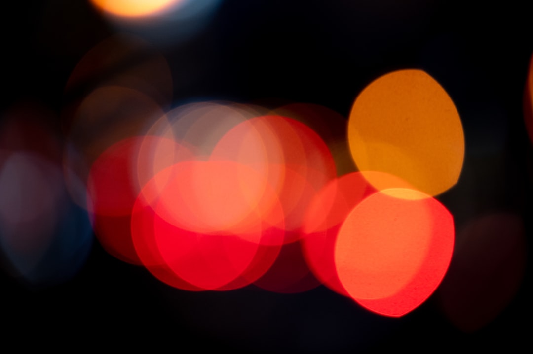 red and yellow bokeh lights