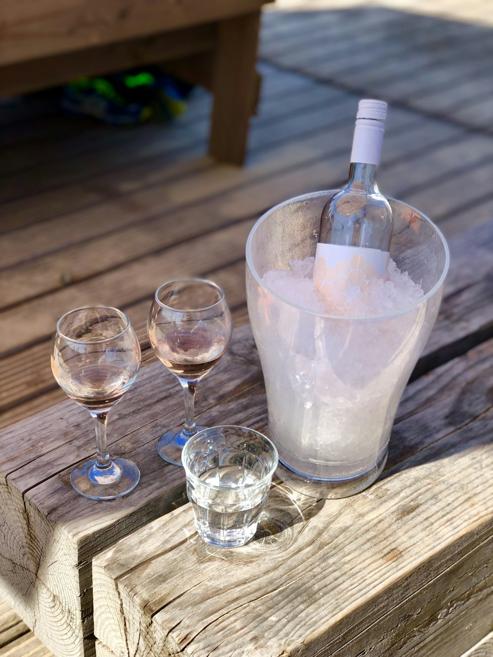 clear drinking glass with ice and ice