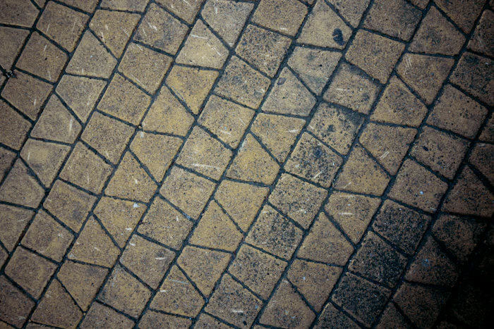 Before concrete cleaning with stained concrete surface