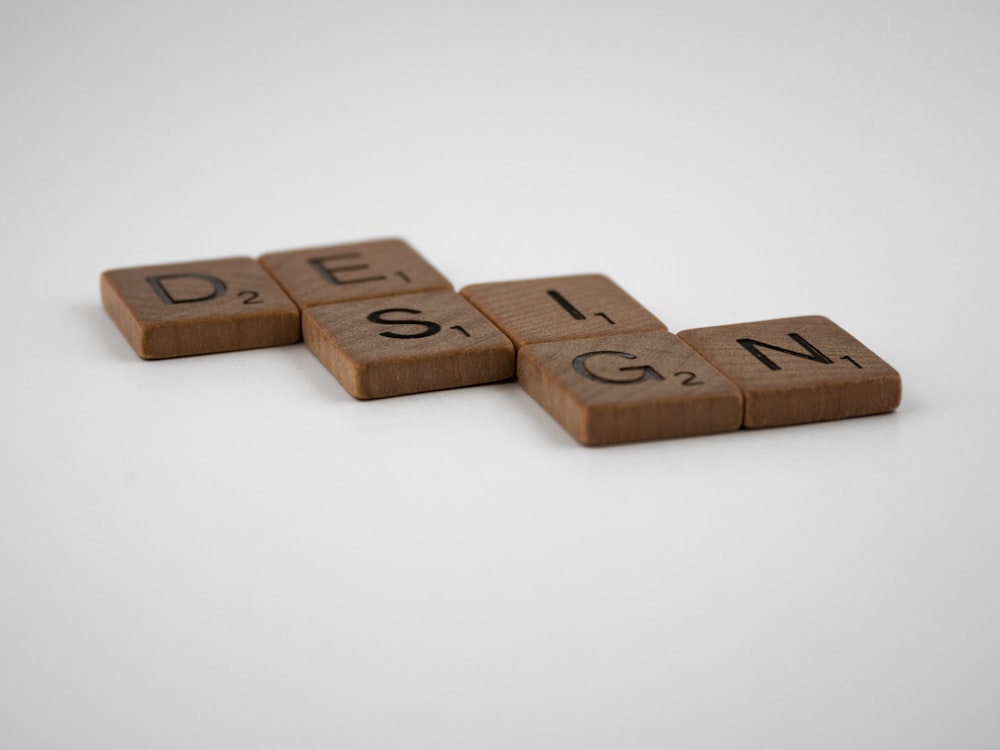 brown wooden blocks on white surface