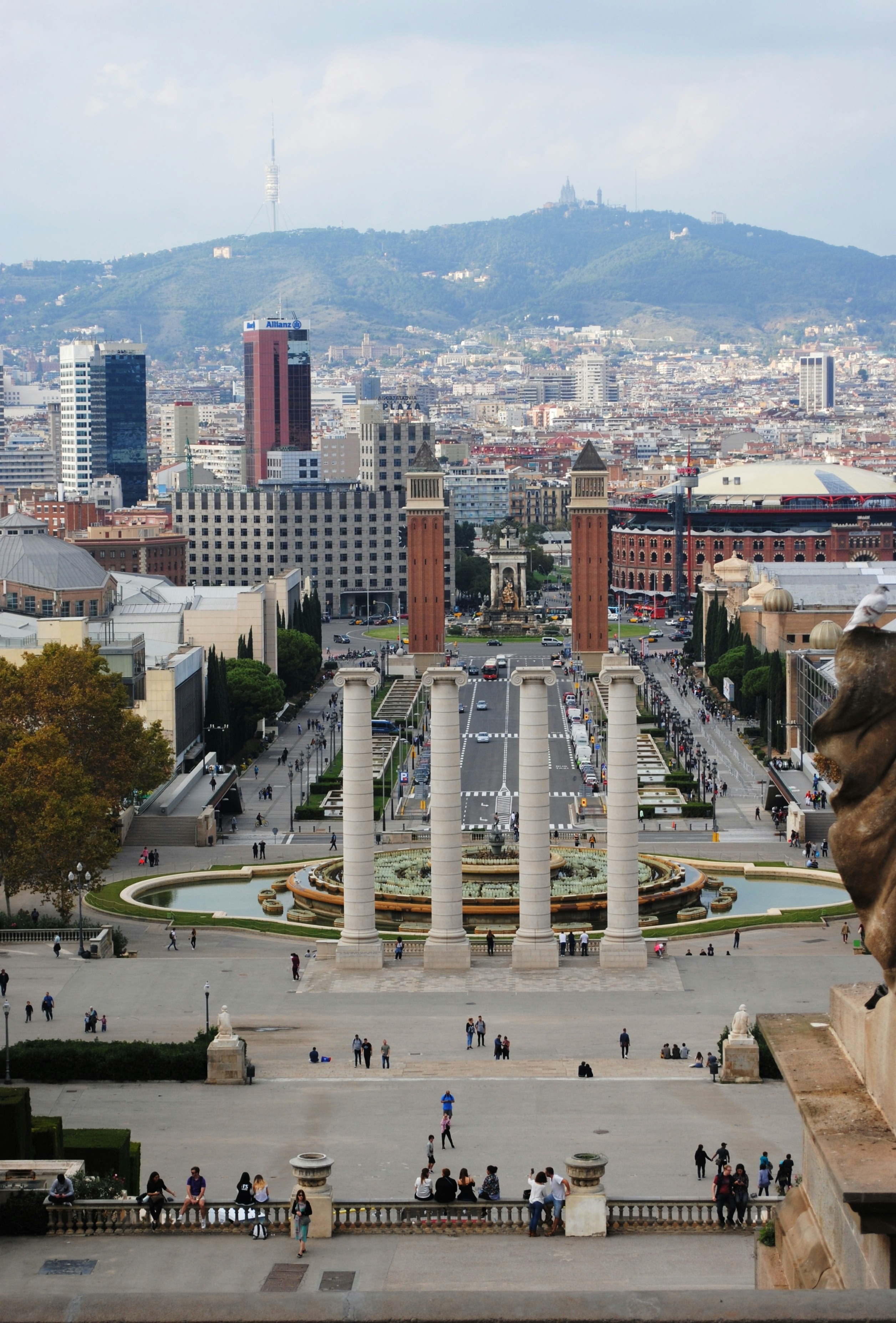 panoramic view of Barcelona from the Museu Nacional d'Art de Catalunya