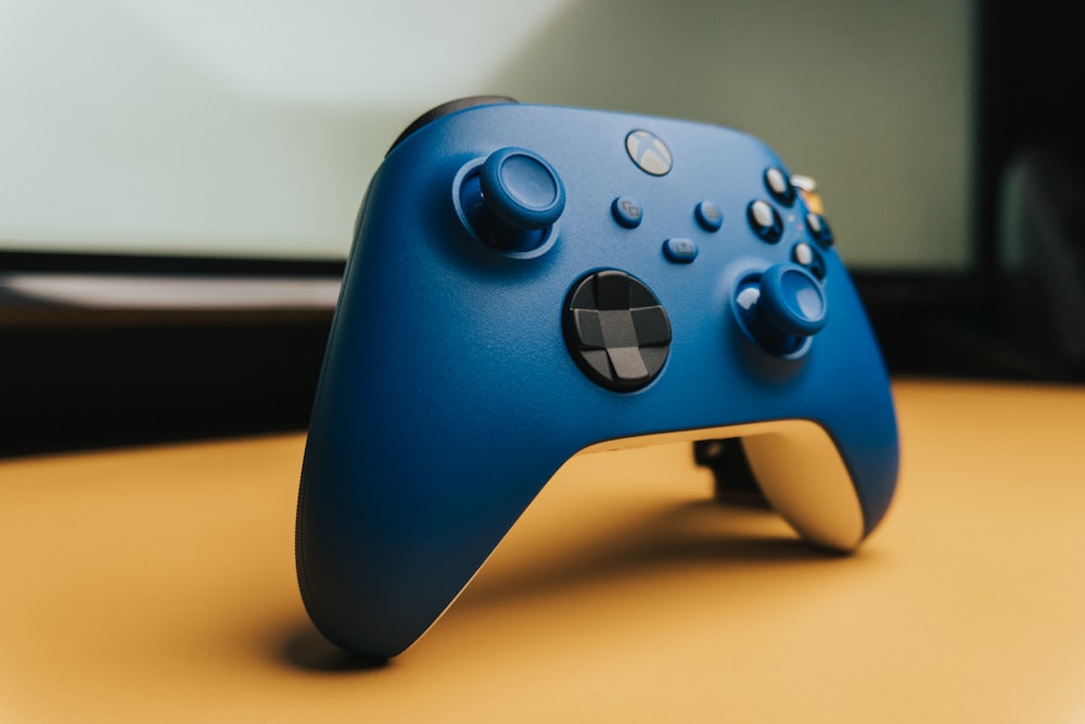 blue xbox one game controller