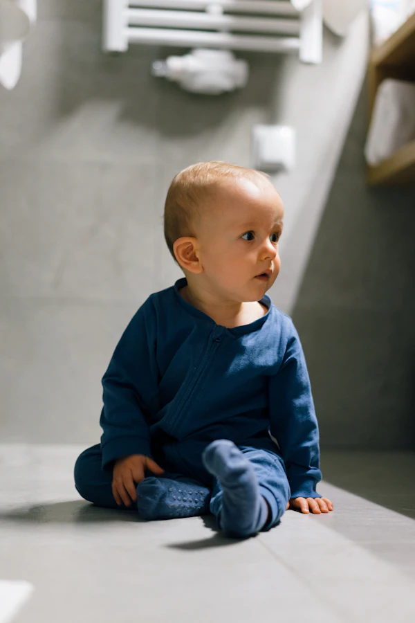 Bonnet et chaussons bleu