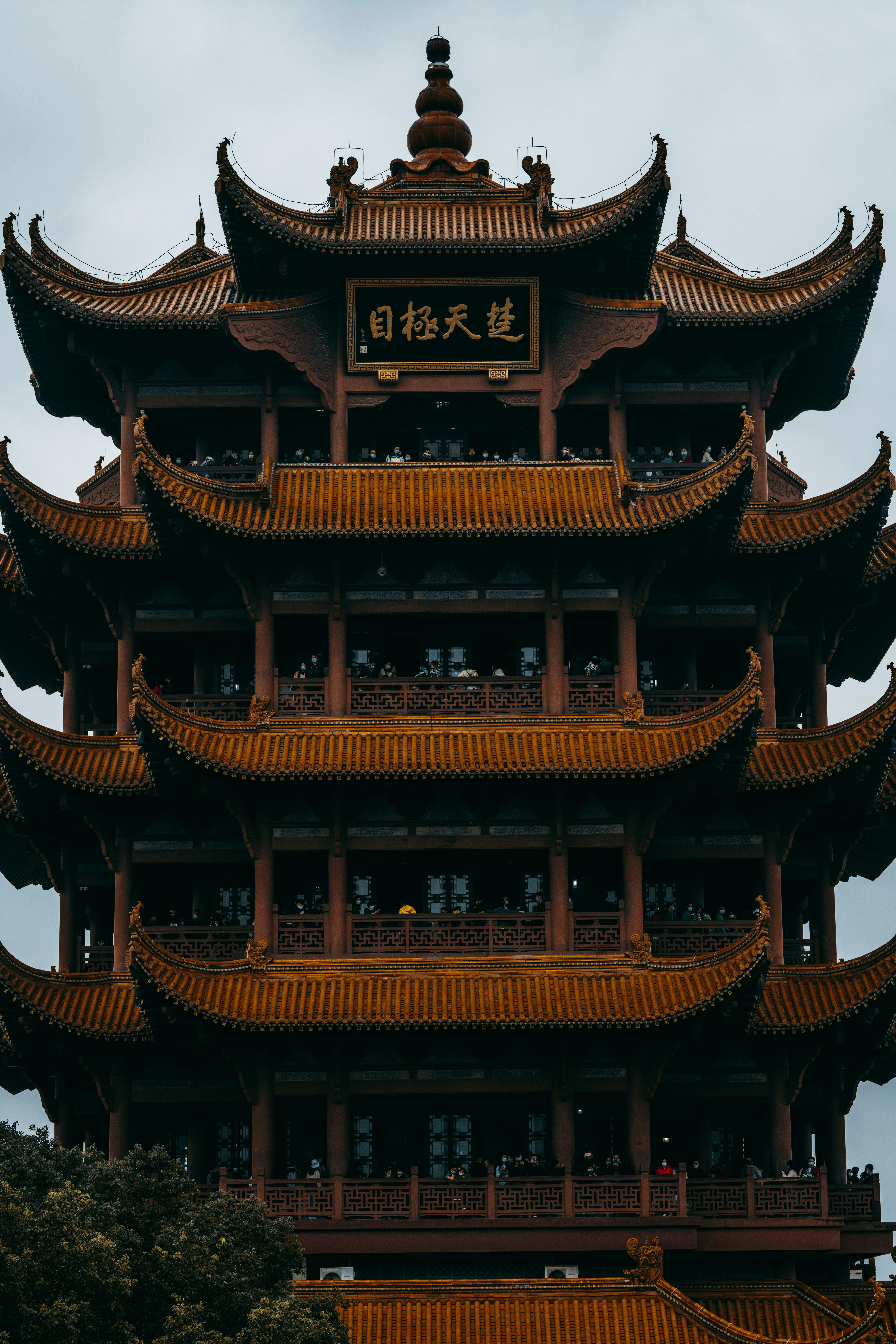 brown and black pagoda temple