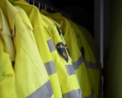 yellow and green striped polo shirt