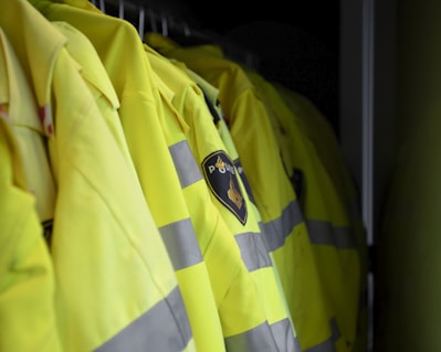 yellow and green striped polo shirt