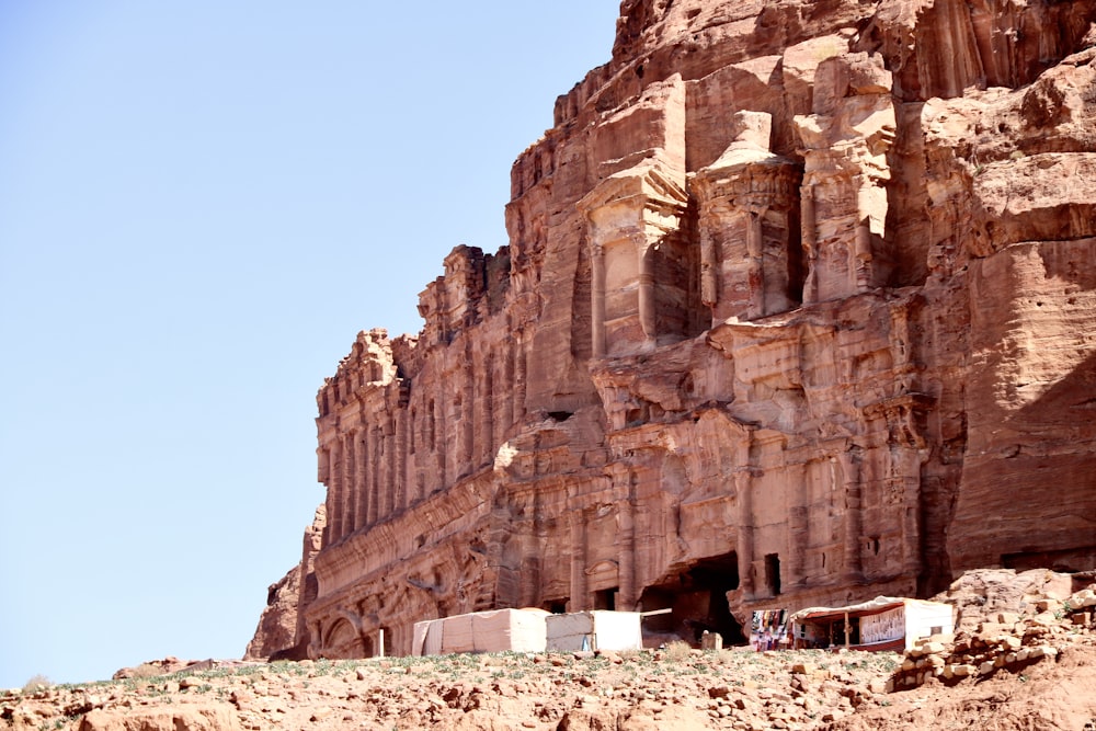 brown rock formation under blue sky during daytime