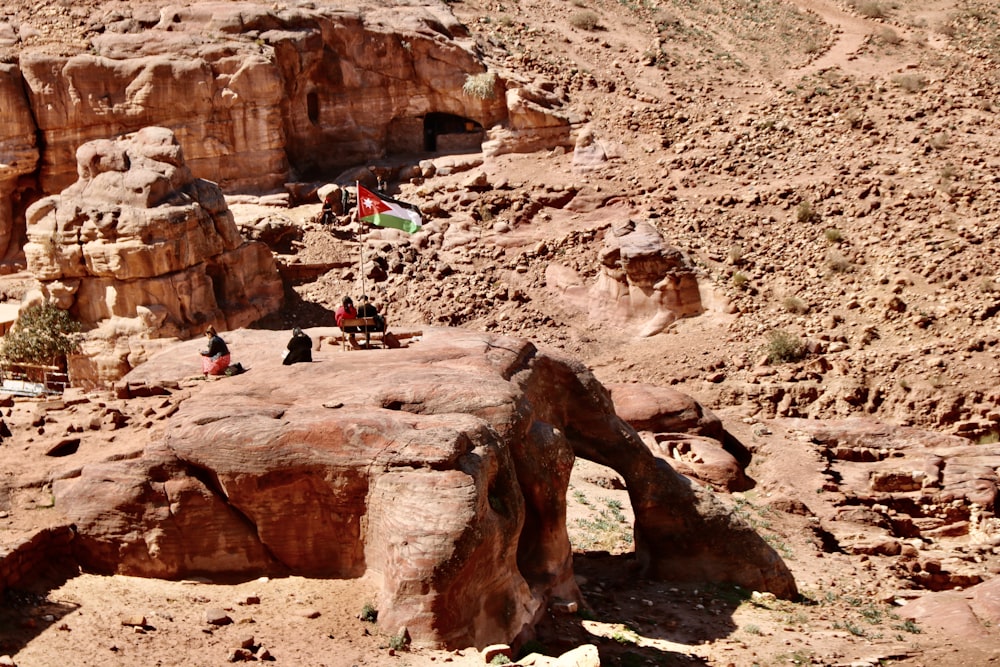 people on rocky mountain during daytime