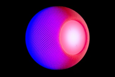 purple and blue round light