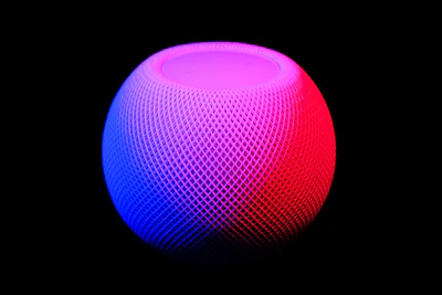 blue and white round light