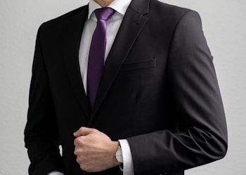 man in black suit jacket