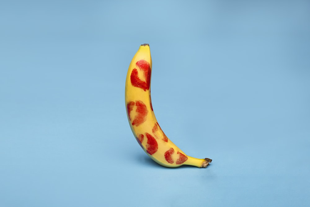 yellow banana fruit on white table