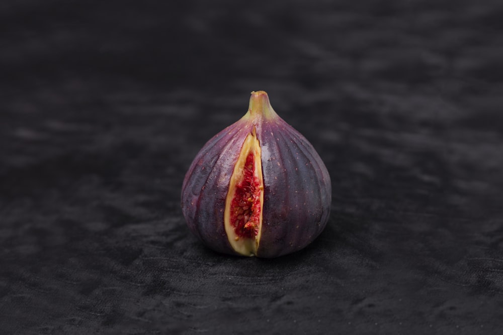 purple and white round fruit