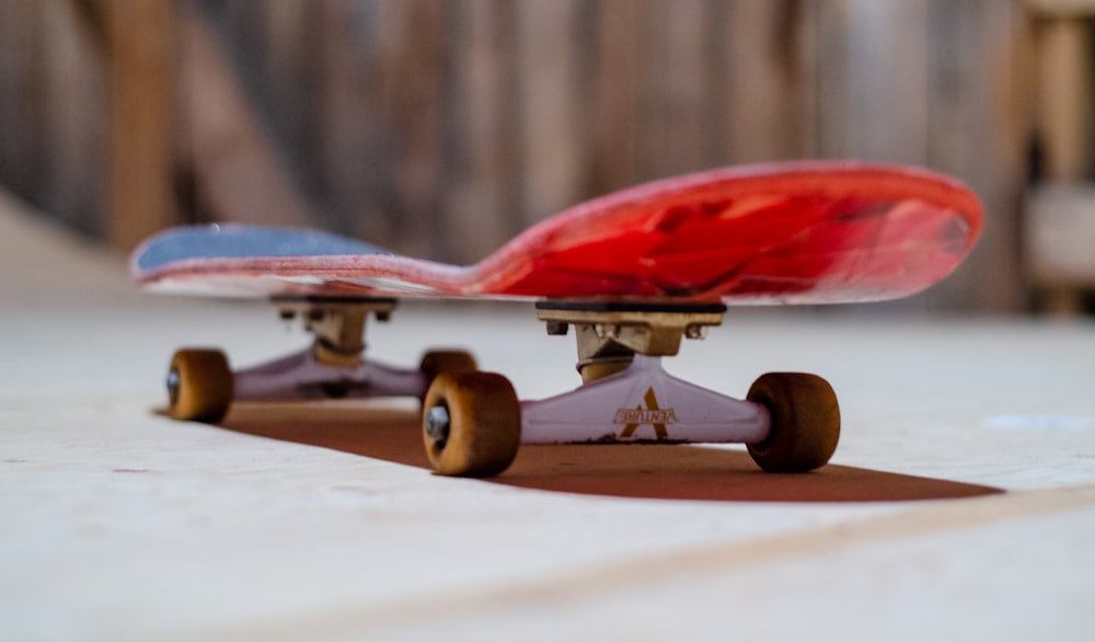 red and brown plane scale model