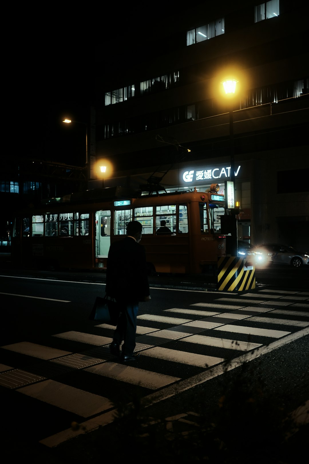 people walking on pedestrian lane during night time