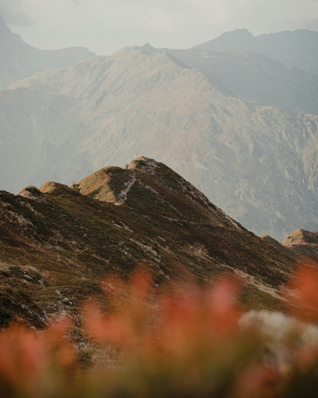 brown and gray mountains under white sky during daytime