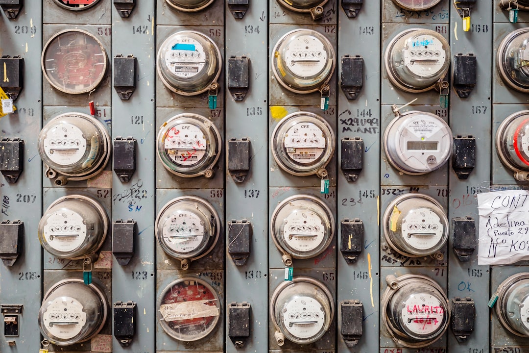 white and black electric meter