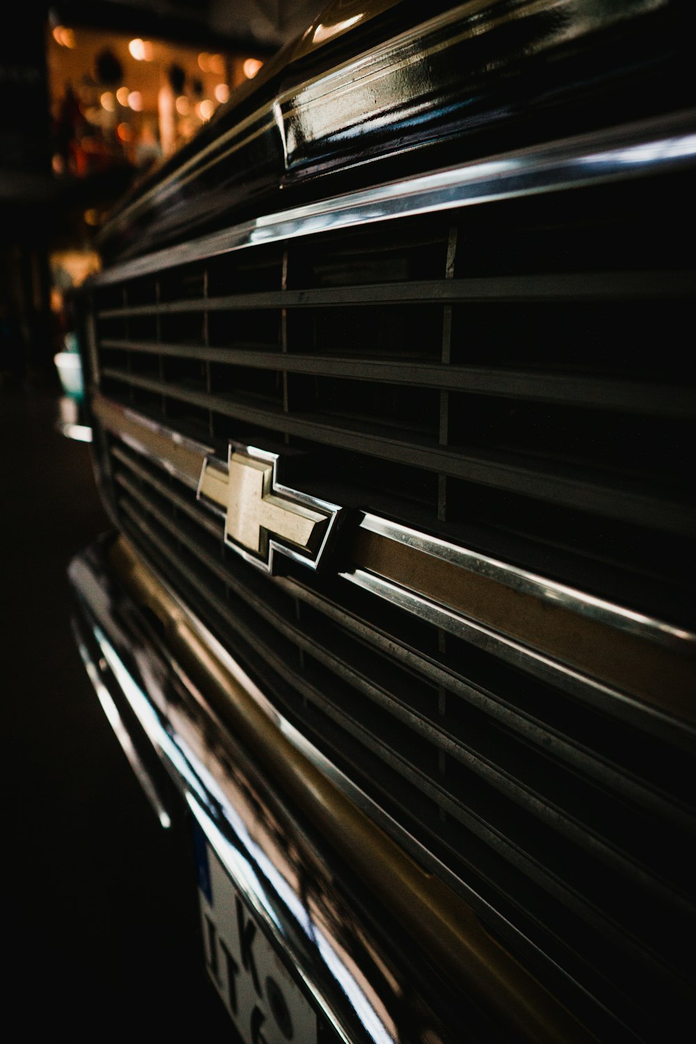 black and white striped car