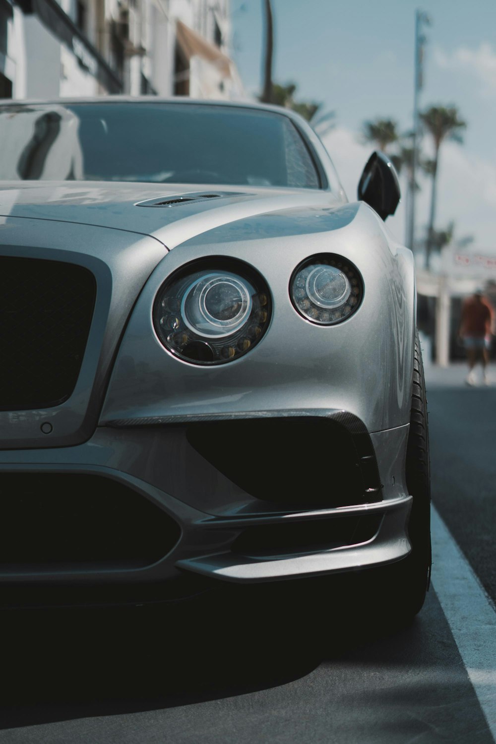 gray bmw car in the street