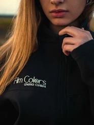 woman in black zip up jacket
